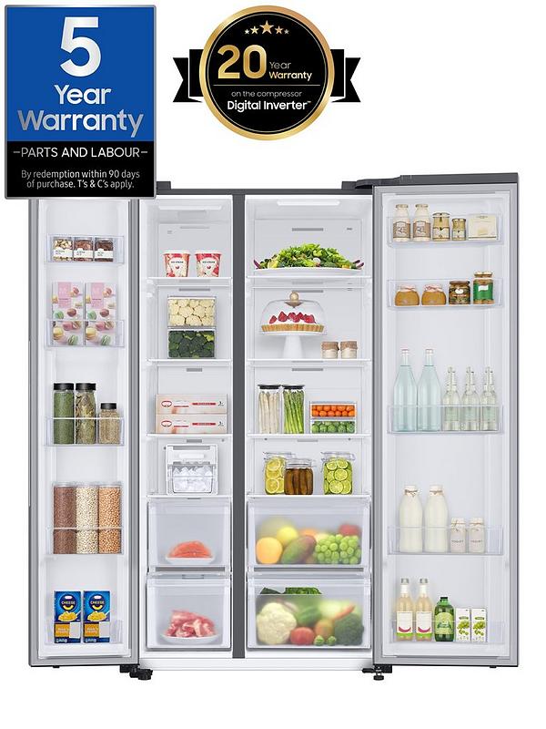 Samsung RS66A8101S9/EU Series 6 American-Style Fridge Freezer with SpaceMax Technology - E Rated - Silver - Image 2